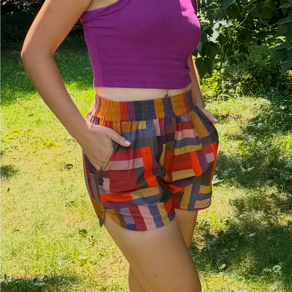Colorful Women's Patchwork Shorts